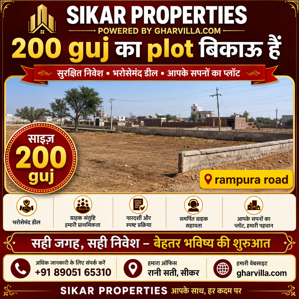 Rampura Road पर 200 गज का Plot बिकाऊ है
